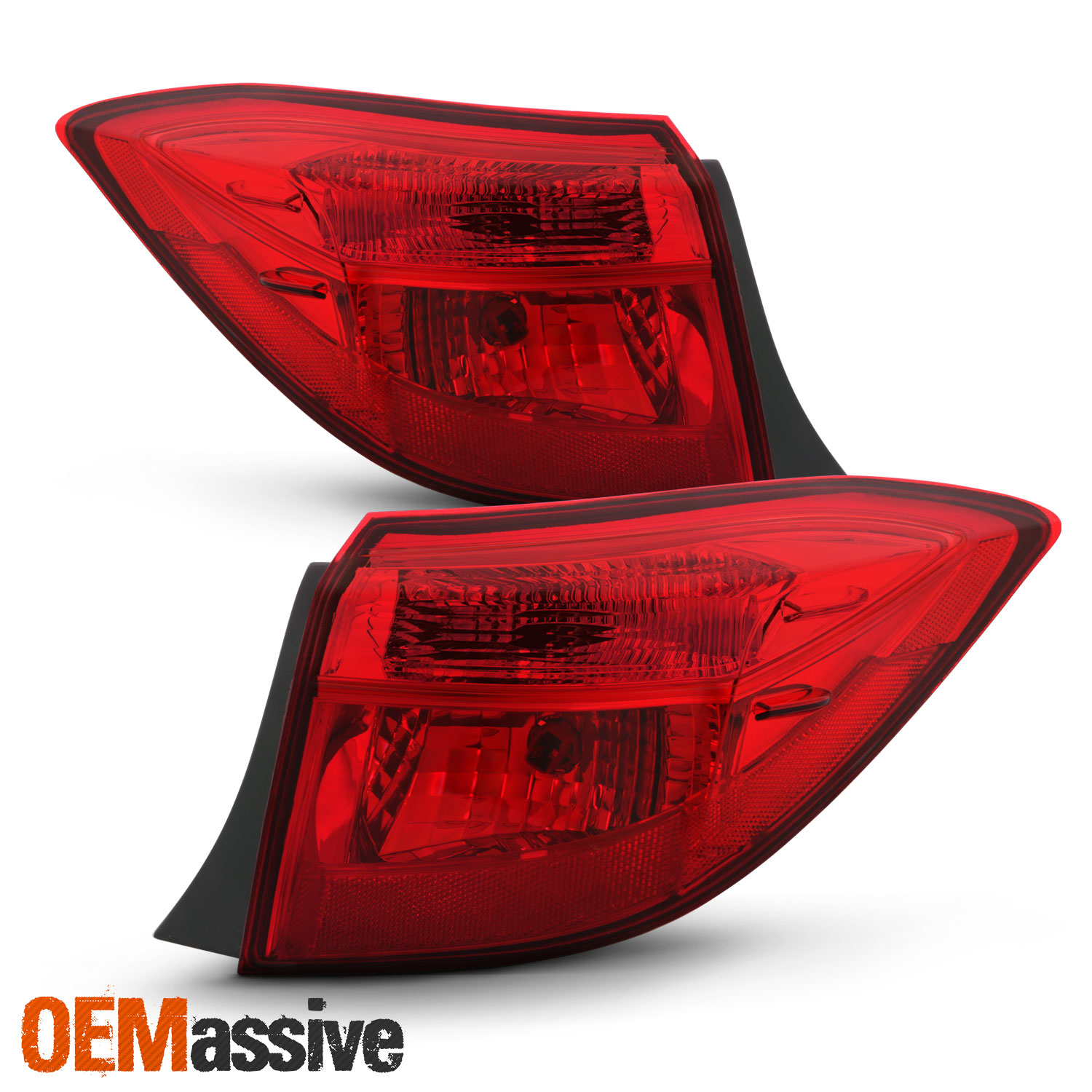 For 2017 2018 2019 Toyota Corolla SE/ XLE/ XSE Sedan Red Tail Lights